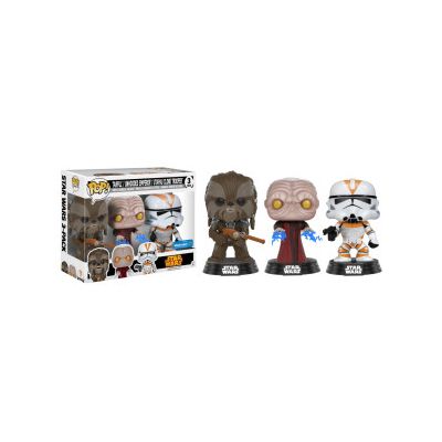 Funko Pop! - 3 Pack - Tarfful, Unhooded Emperor and Utapau Clone Trooper