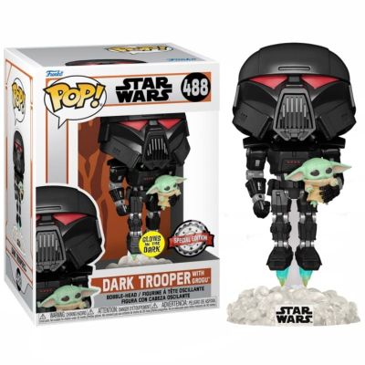 Funko Pop! - 488 - Dark Trooper with Grogu